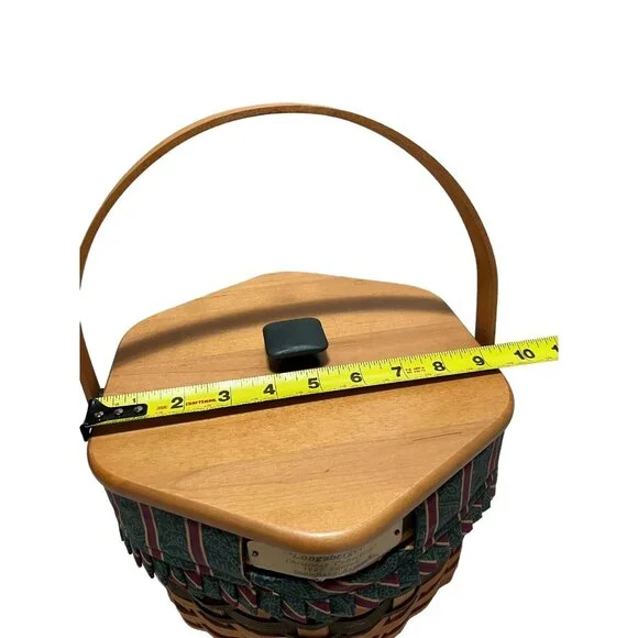 Longaberger Snowflake Basket 1997 Christmas Collection Liner & Divider Insert - Picture 11 of 16